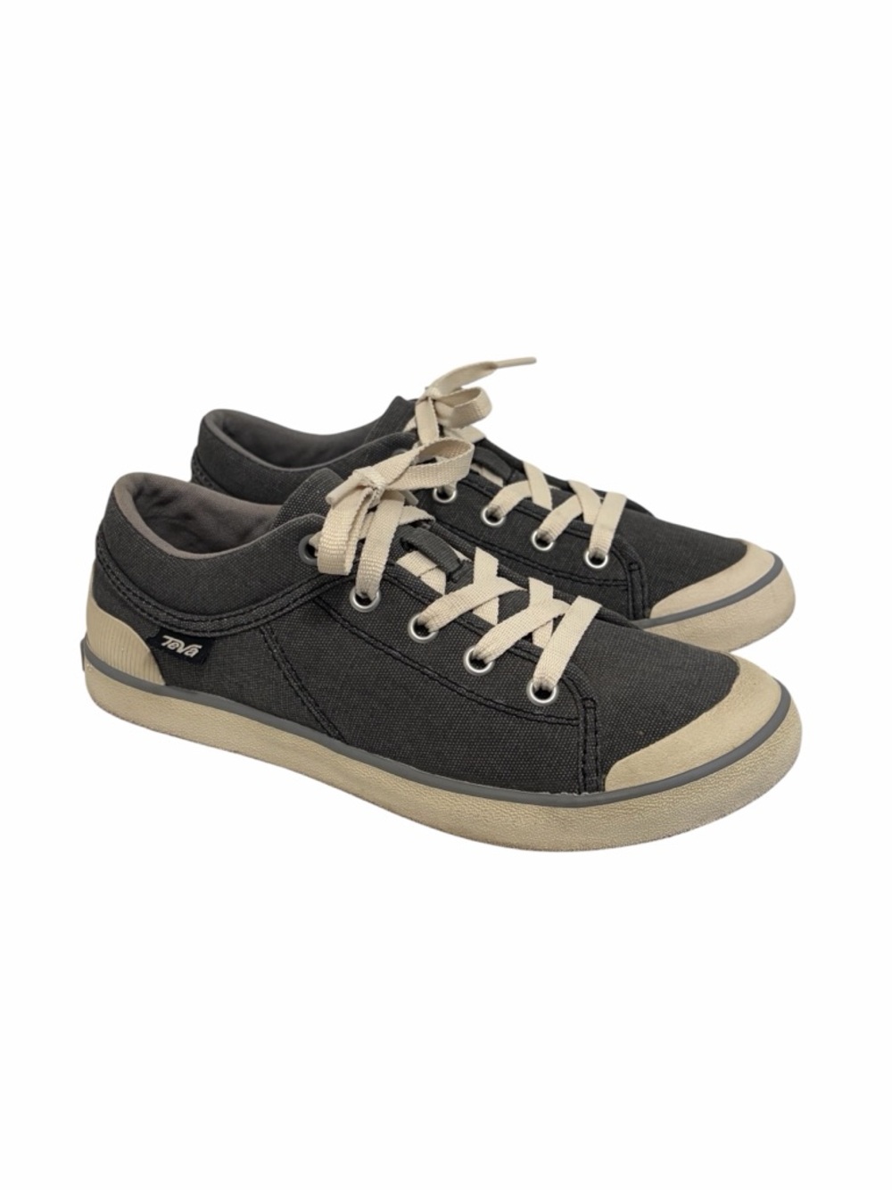 Teva Women’s Freewheel Washed Grey Canvas Sneakers - Like New - Size 6